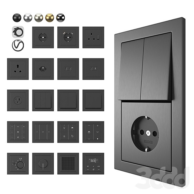 Jung LS-Design set Metal