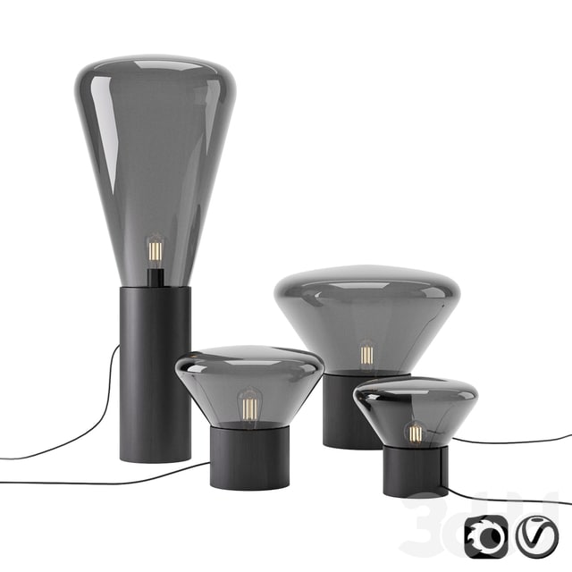 Muffins Black Oak Lamp by Brokis