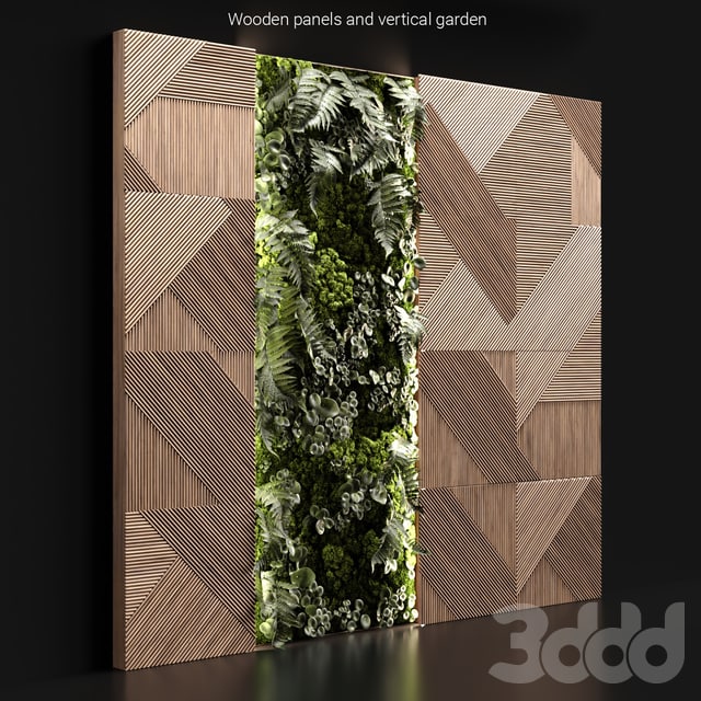 Wooden panels and vertical garden 2
