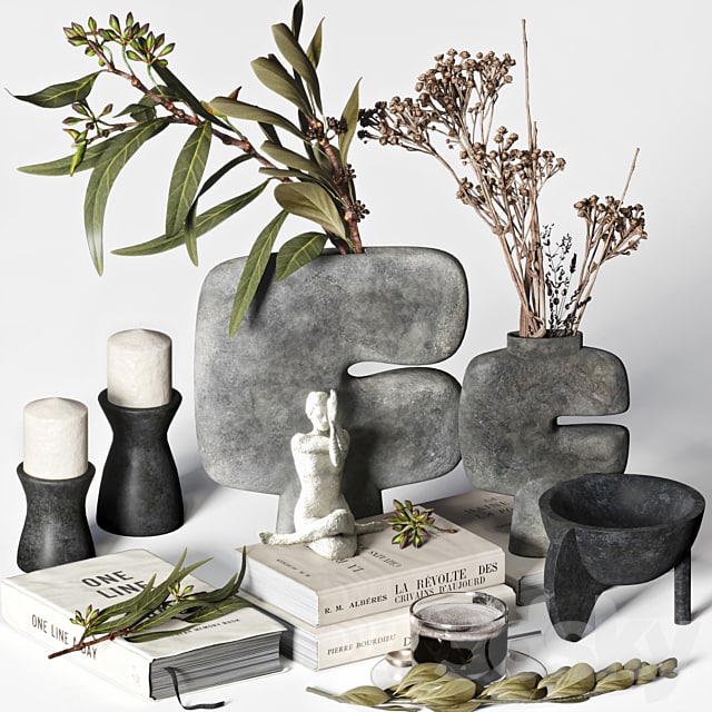 Decorative set 021 with 101 Copenhagen vases