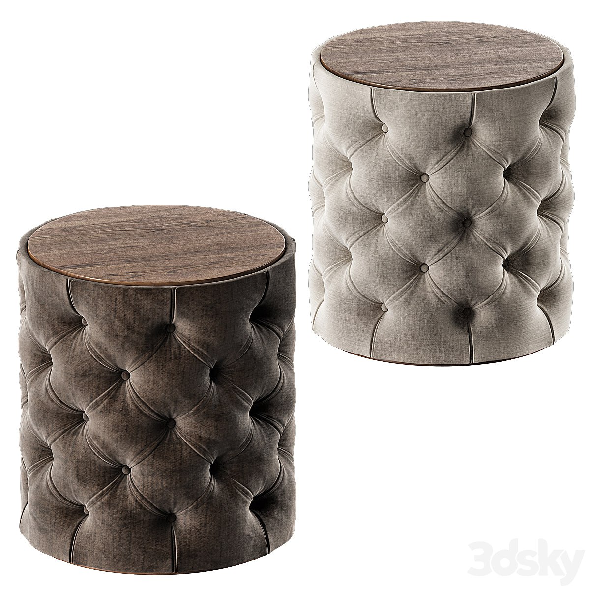 Grace Round Tufted Ottoman