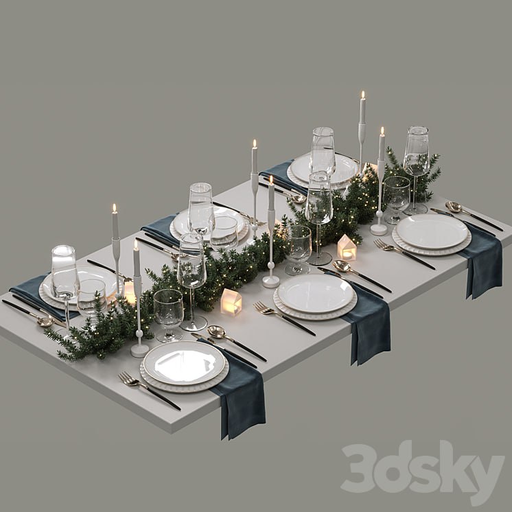 New Year's table setting