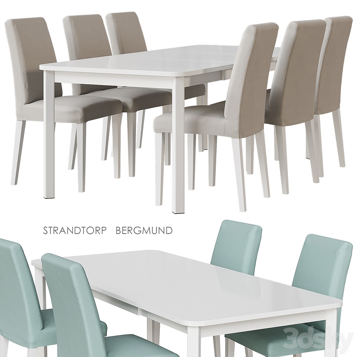 IKEA STRANDTORP / BERGMUND Table and chairs