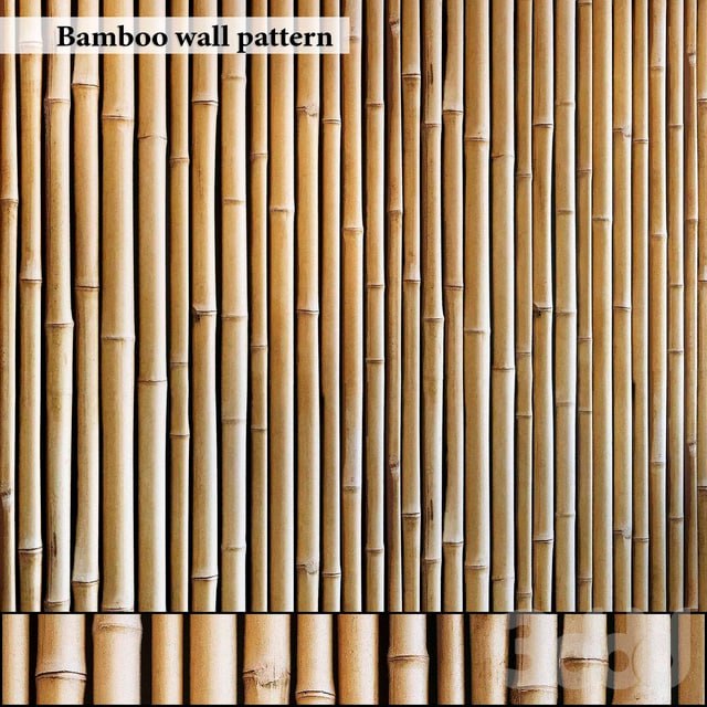 Bamboo wall seamless