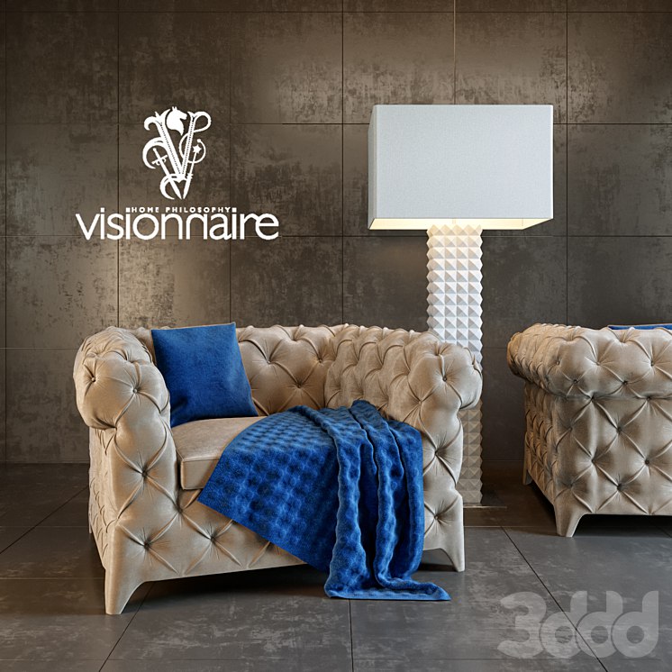 Armchair Prince Albert & floor lamp Teli