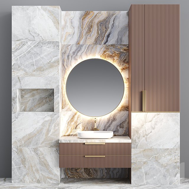 A set of bathroom / WC furniture