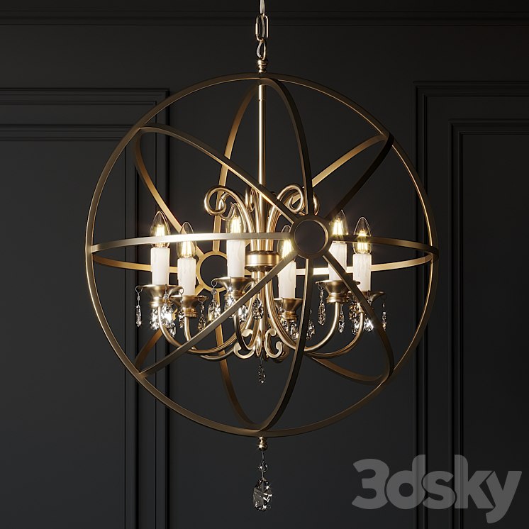 Ballard Design Nicolette Crystal Orb Chandelier
