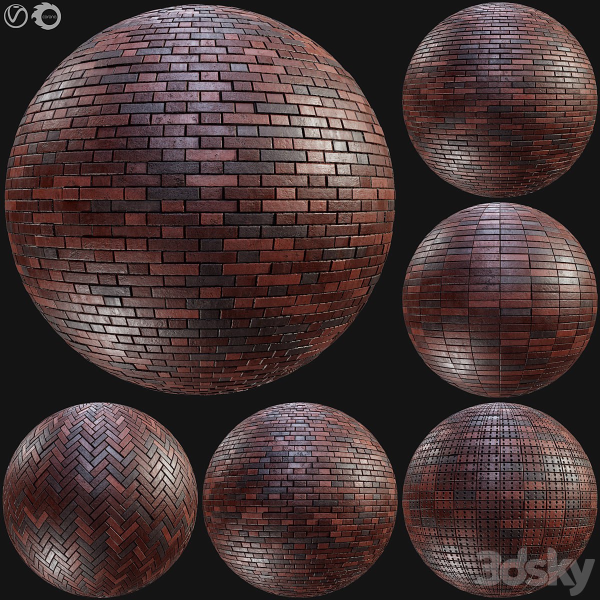 Realistic Brick PBR Material Vol10