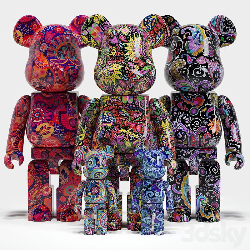 Bearbrick / Psychedelic Paisley