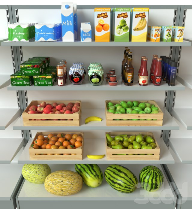 Rack with products