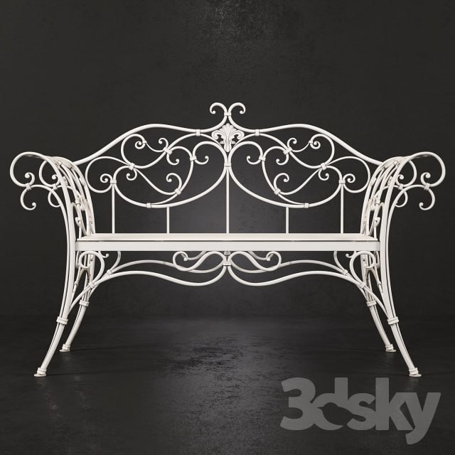 Forged bench in classic style