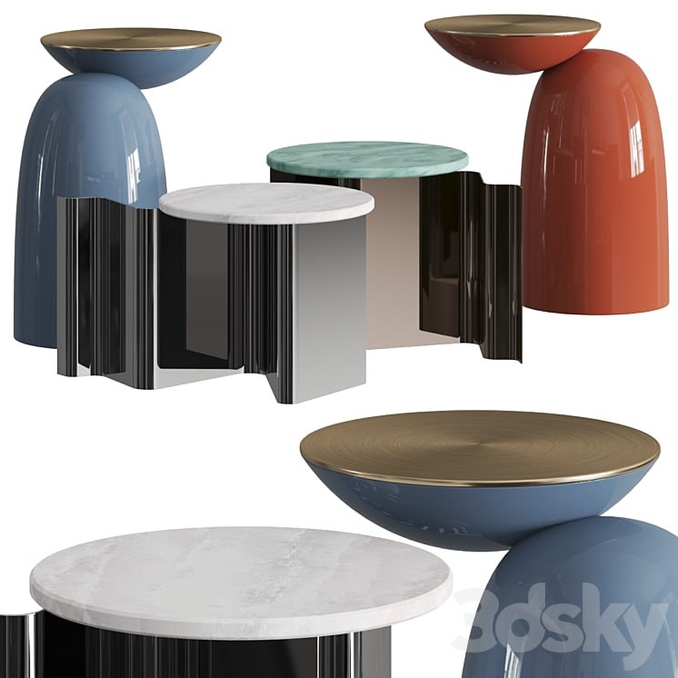 Secolo Pingu and Sketch Coffee & Side Tables