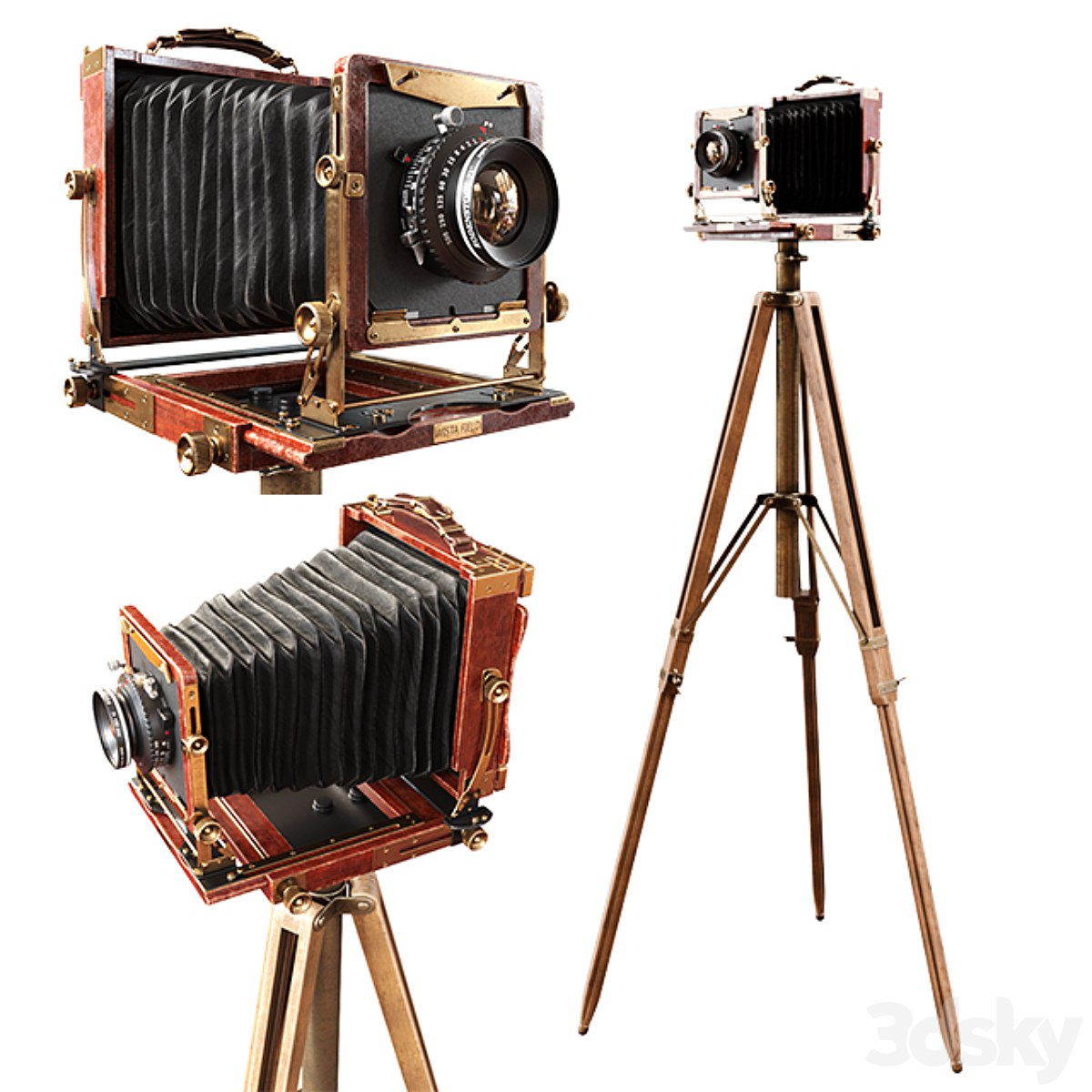 Vintage camera on a tripod