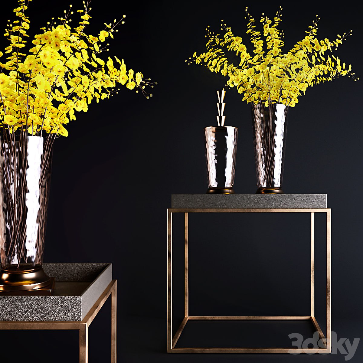 Tables Rh and yellow flowers 2