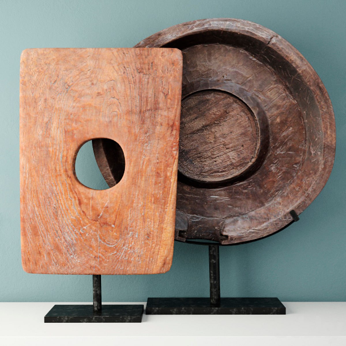 Teakwood Sculptures on Stand