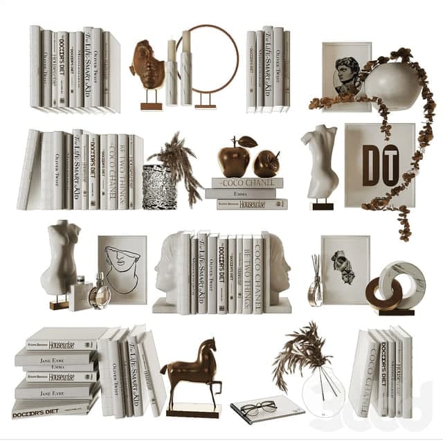 Decorative shelf filling set 9