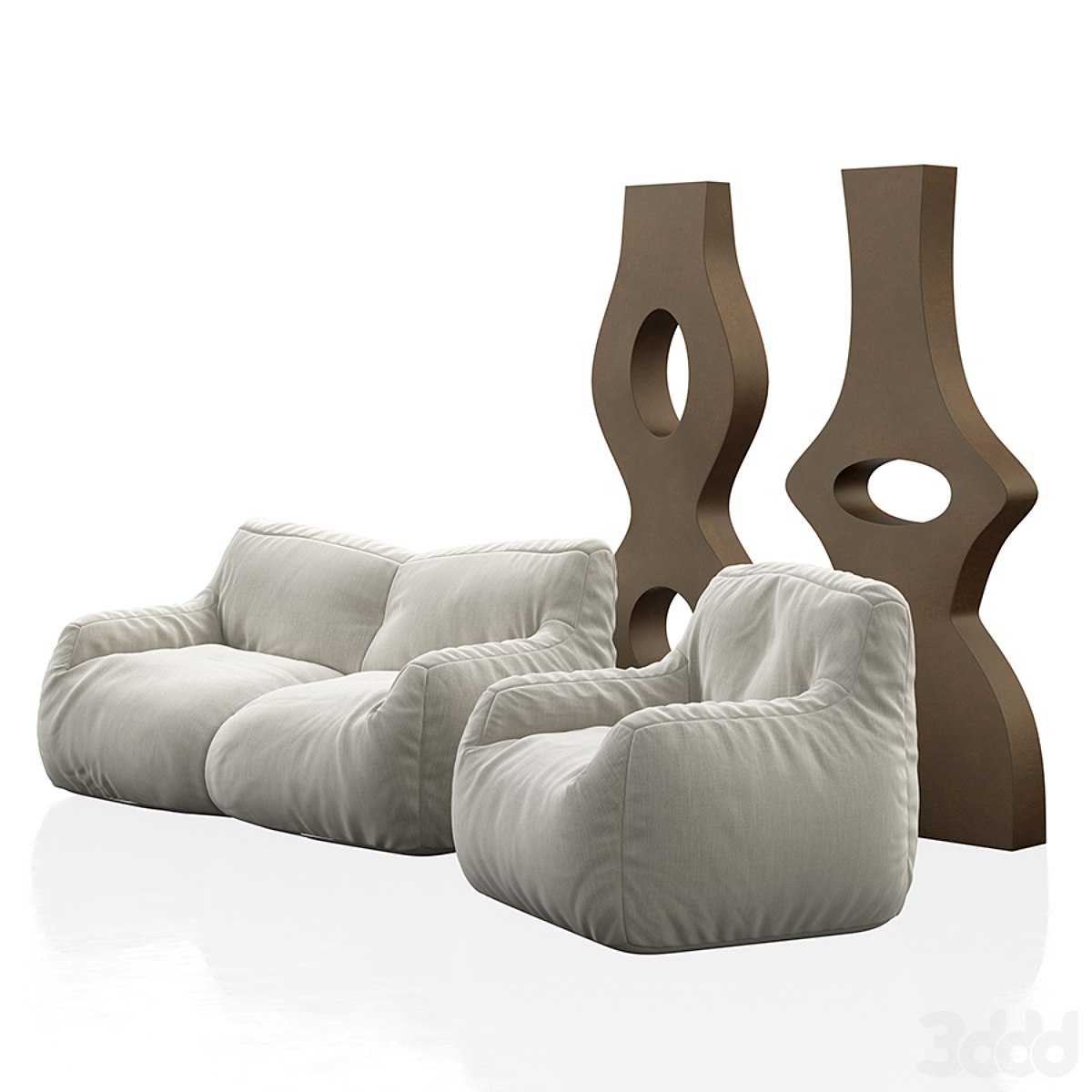 Bean bags and XXL vases