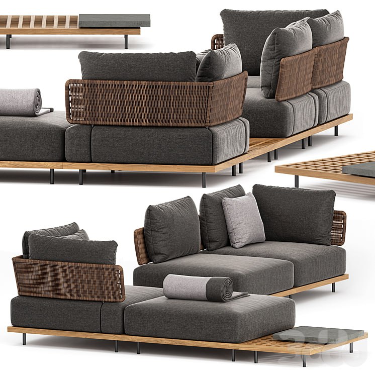 QUADRADO OUTDOOR SOFA SET2 by Minotti