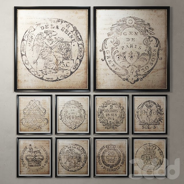 Restoration Hardware 18th c. European Document Seals