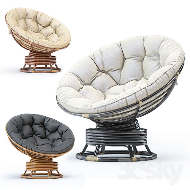 Papasan rocking chair