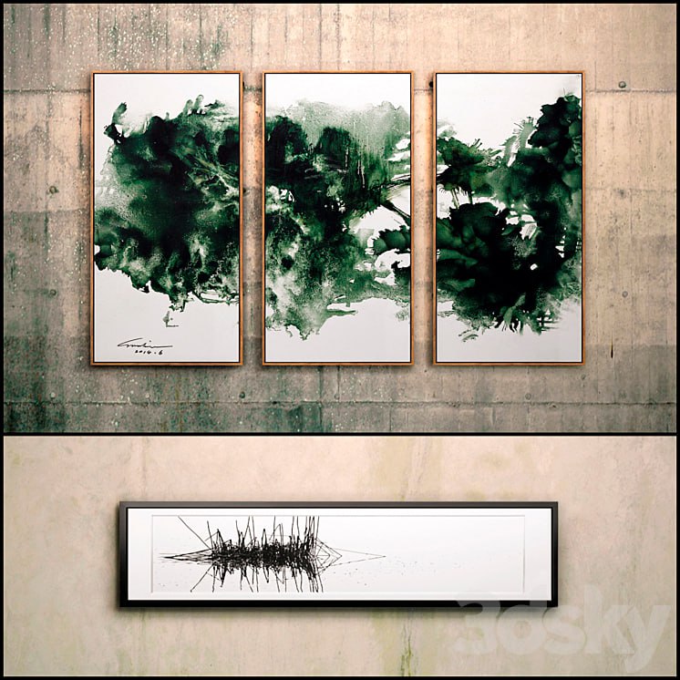 The picture in the frame: 9 piece (Collection 29) Abstract