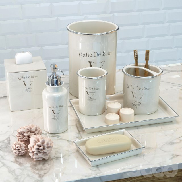 Set of luxury bathroom accessories Salle De Bain from Kassatex