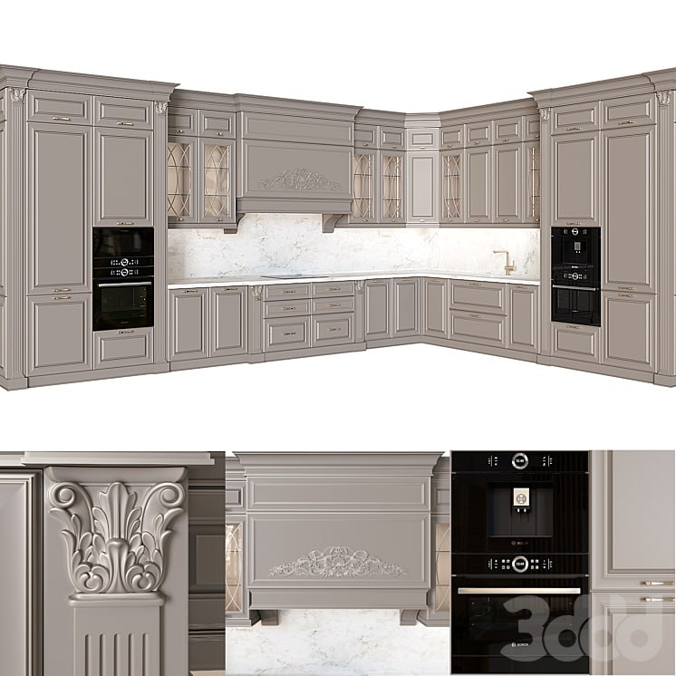 Kitchen in classic style 02