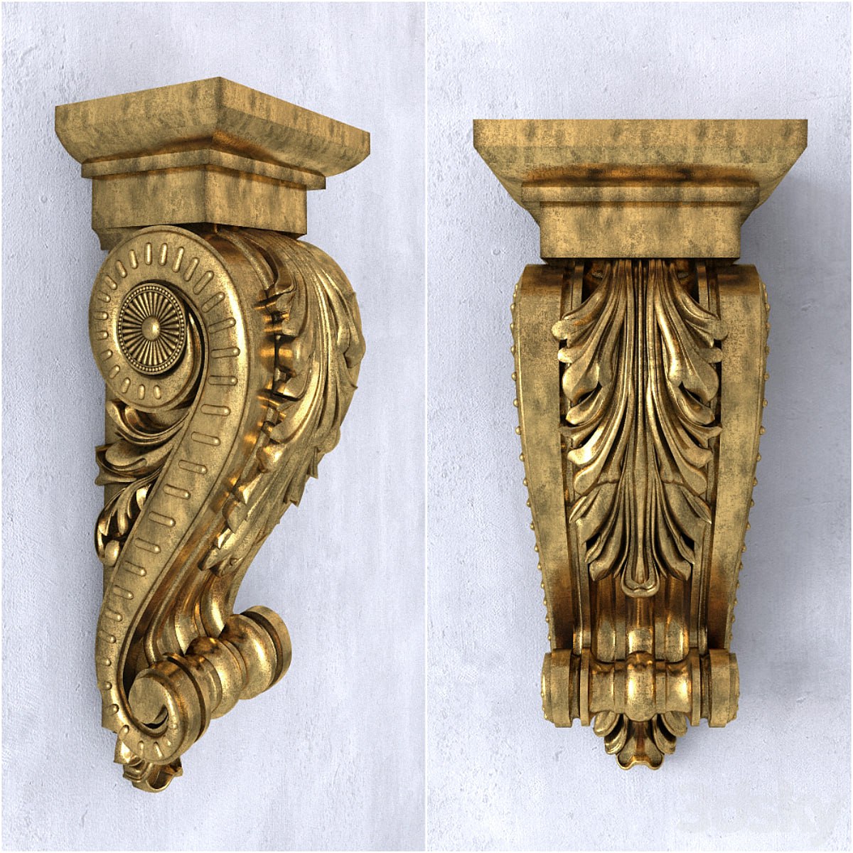 Carved console bracket
