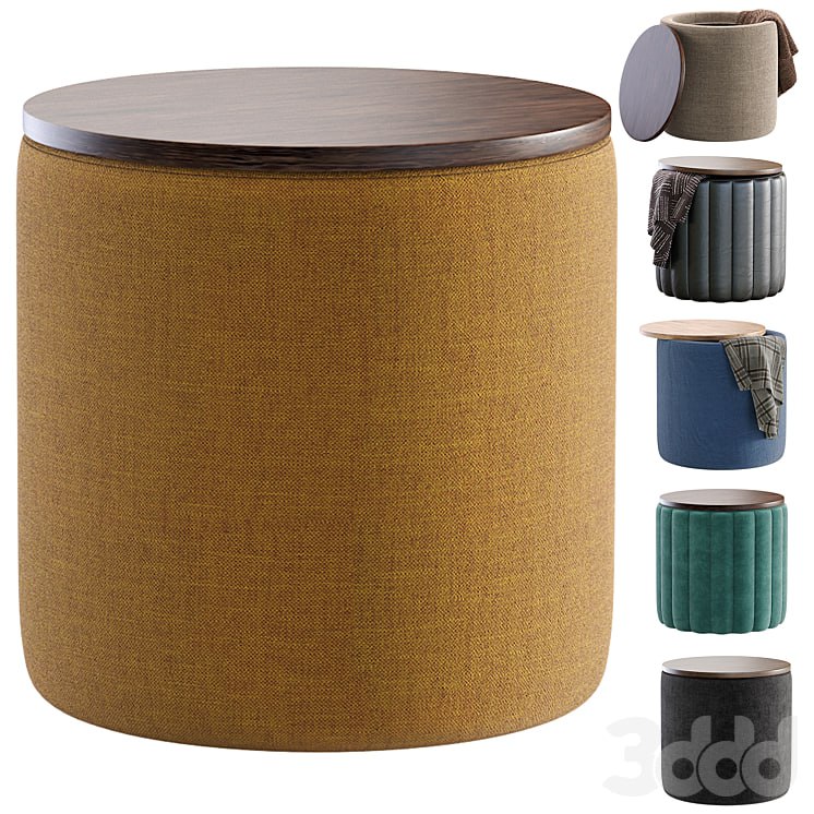 Pouf Aris Textile Yellow