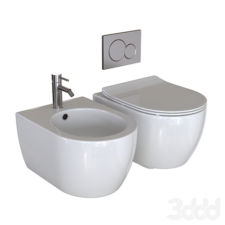 Toilet wall mounted Scarabeo Ceramiche Moon