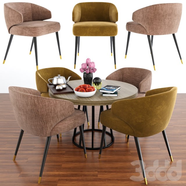 Modrest Carlton Dining Chair Set With Parquet