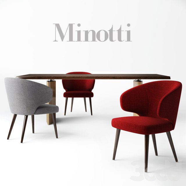 Minotti: chair ASTON, table MORGAN