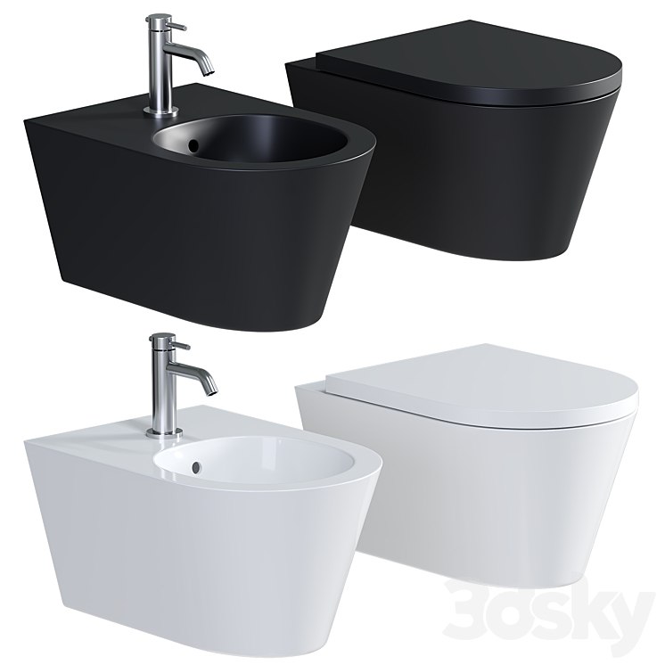 LAUFEN Kartell Spülrandloses Wand-WC Set incl. WC-Sitz