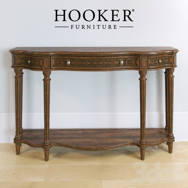 Three Drawer Thin Console