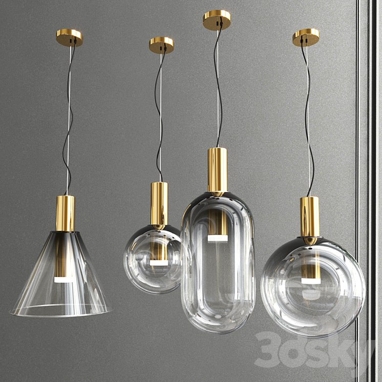 Collection glass bole pendants
