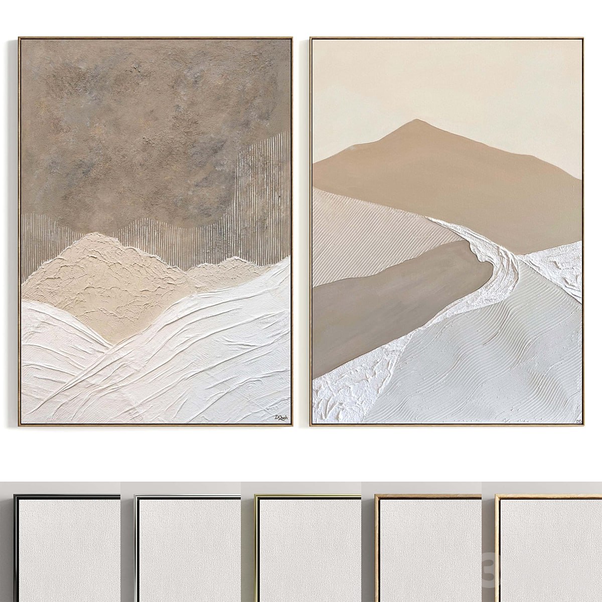 Plaster Two Photo Frames T-360