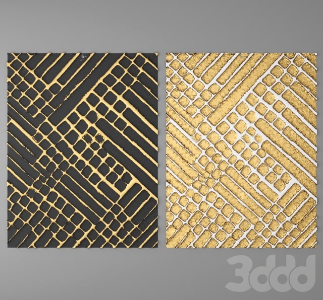 Decor for wall. Panel. 3D