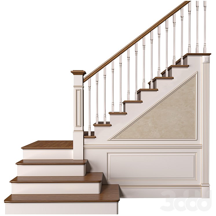 Stair in a classic style.Classic Modern interior Stair