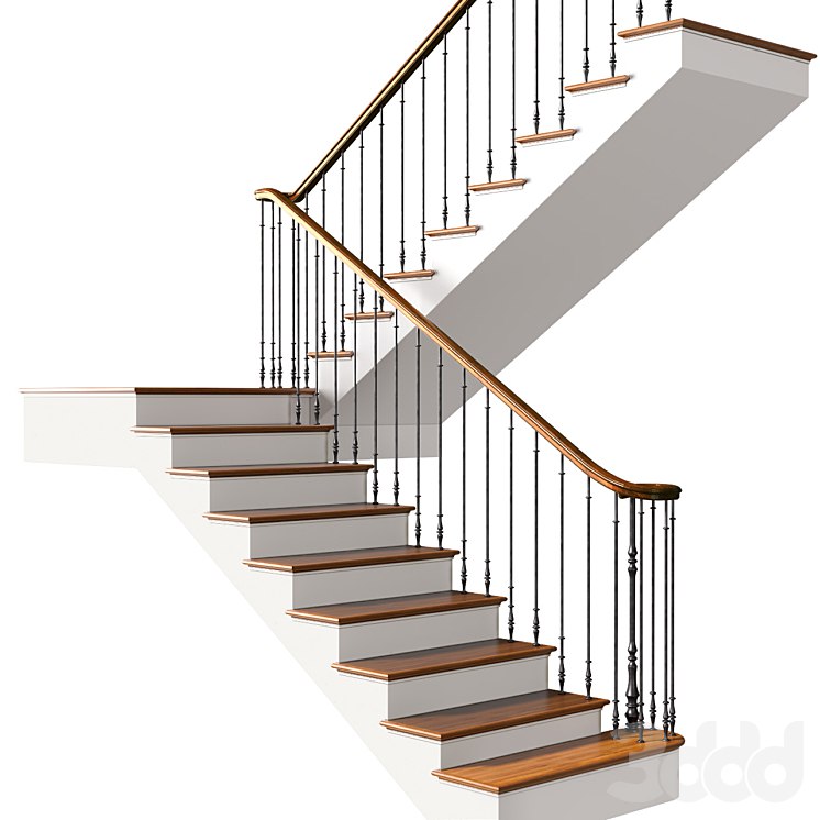 Modern Staircase in a classic style.Classic Modern Art Deco interior Stair