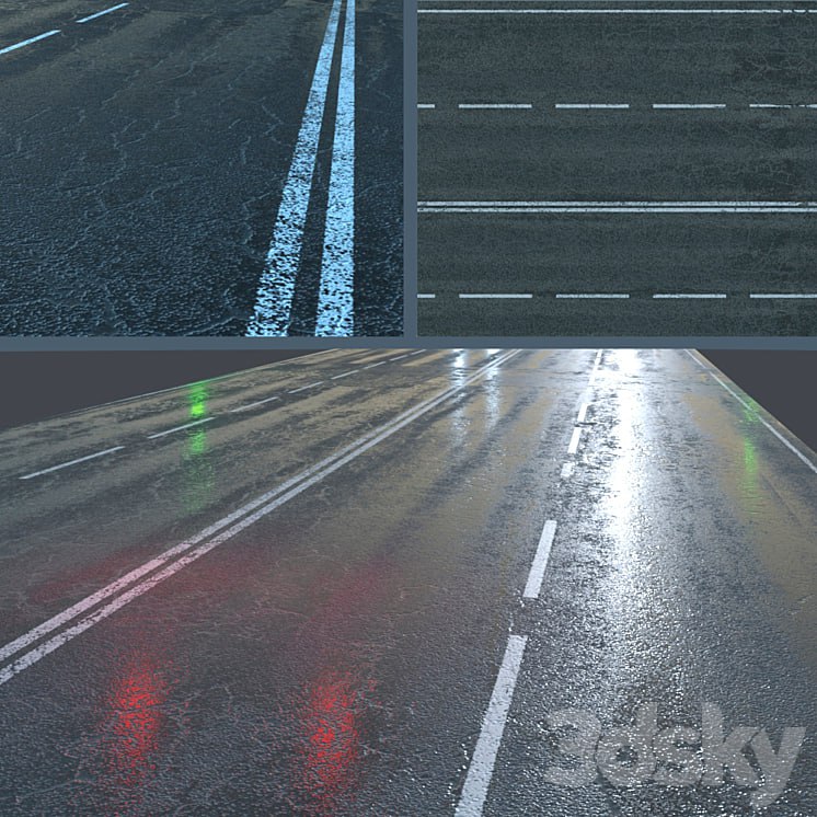 Wet asphalt