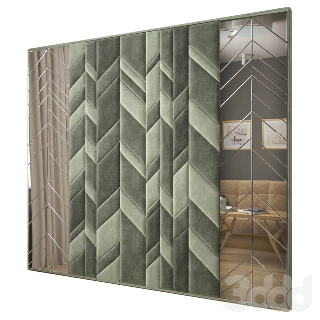 Headboard with a mirror