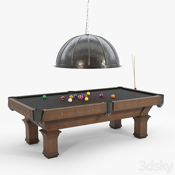RH / BRUNSWICK VINTAGE 1906 BILLIARDS TABLE