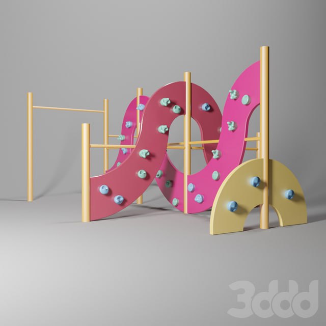 Childrens outdoor climbing wall "The Fifth Element"