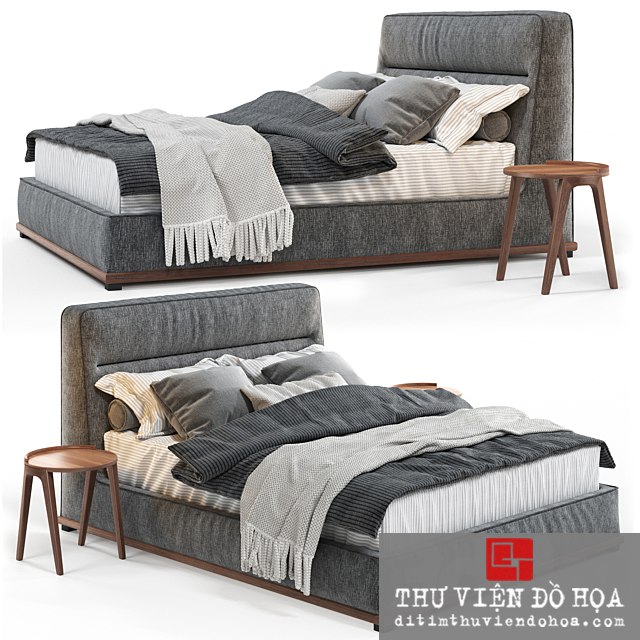 Bed Porada KIRK BED with round tables Porada Deck