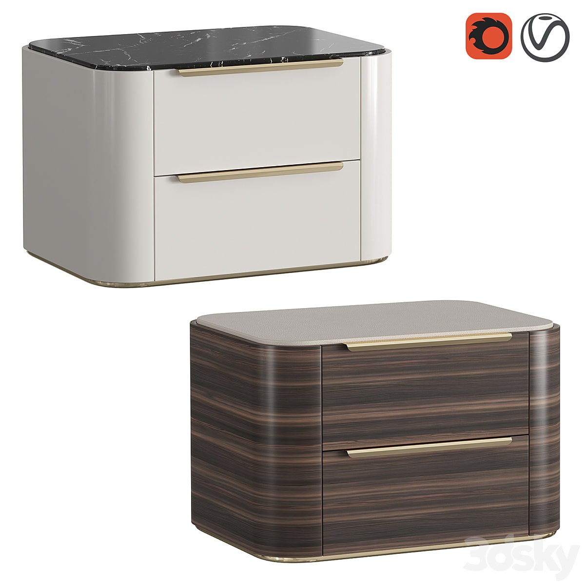 Bedside table BAMBOO II