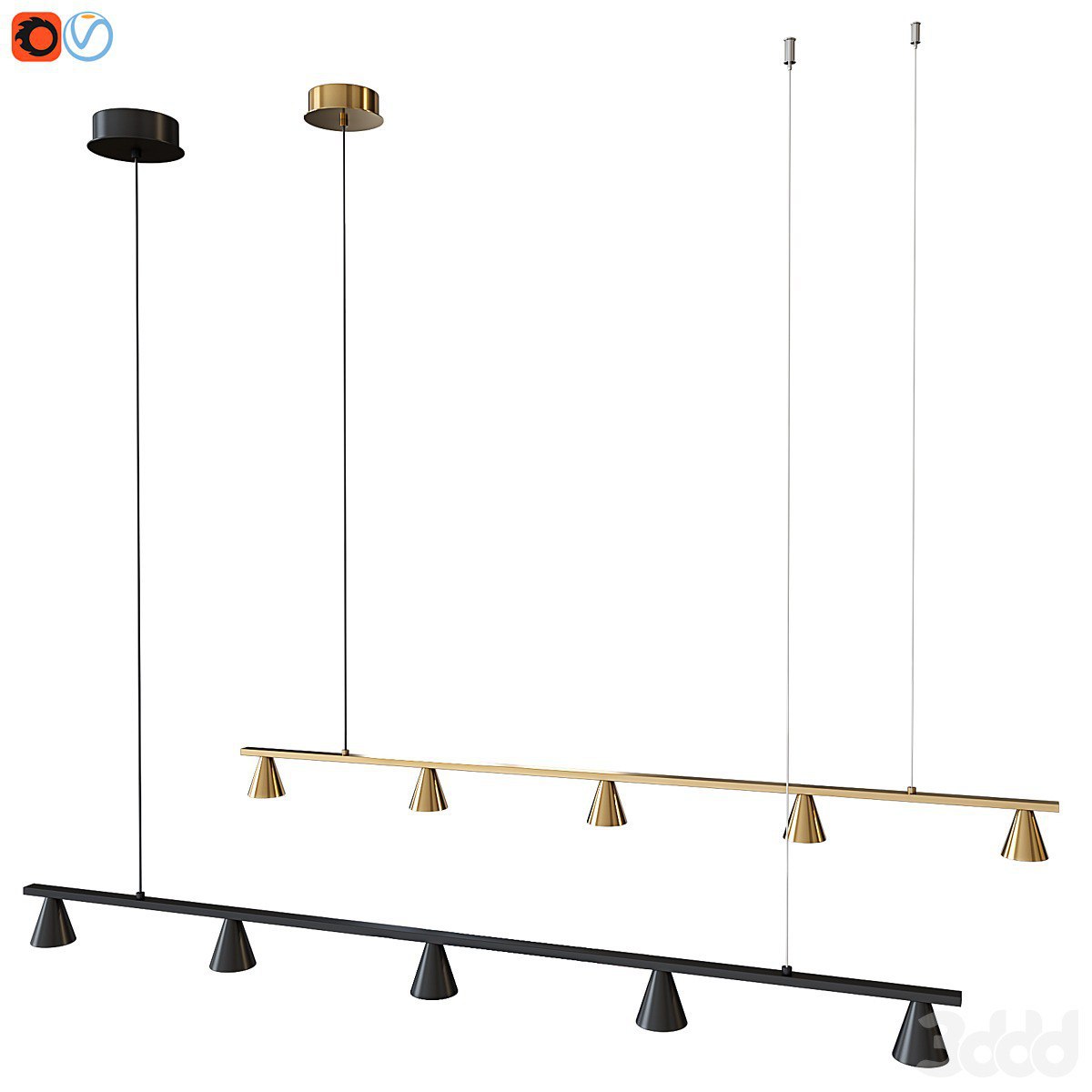 Pendant lamp Aromas LYB 5-Light LED