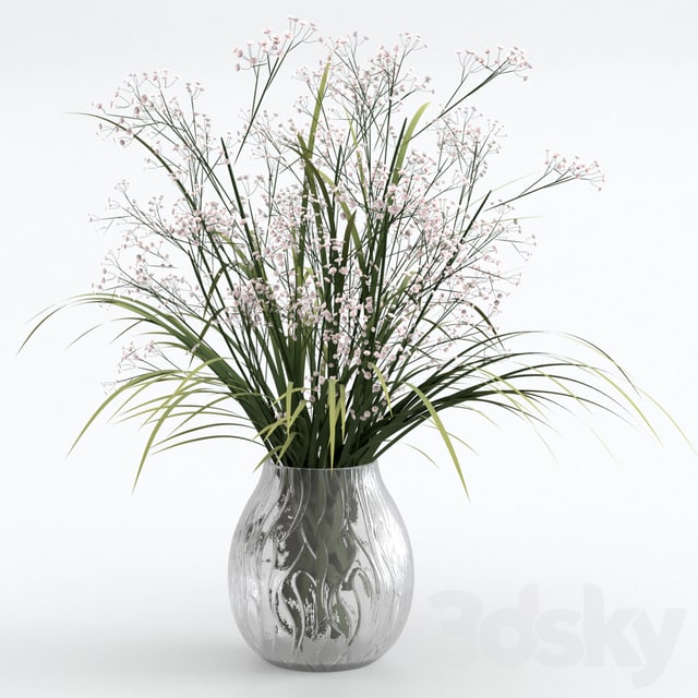Bouquet of Grass with Flowers