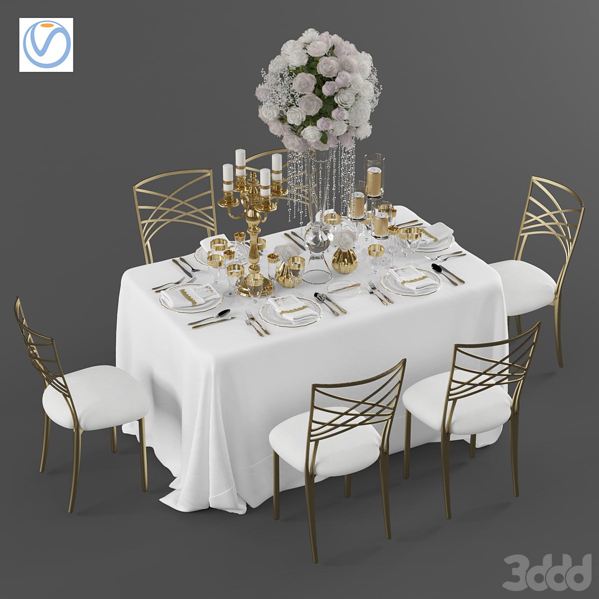 Wedding table for 6 persons 3