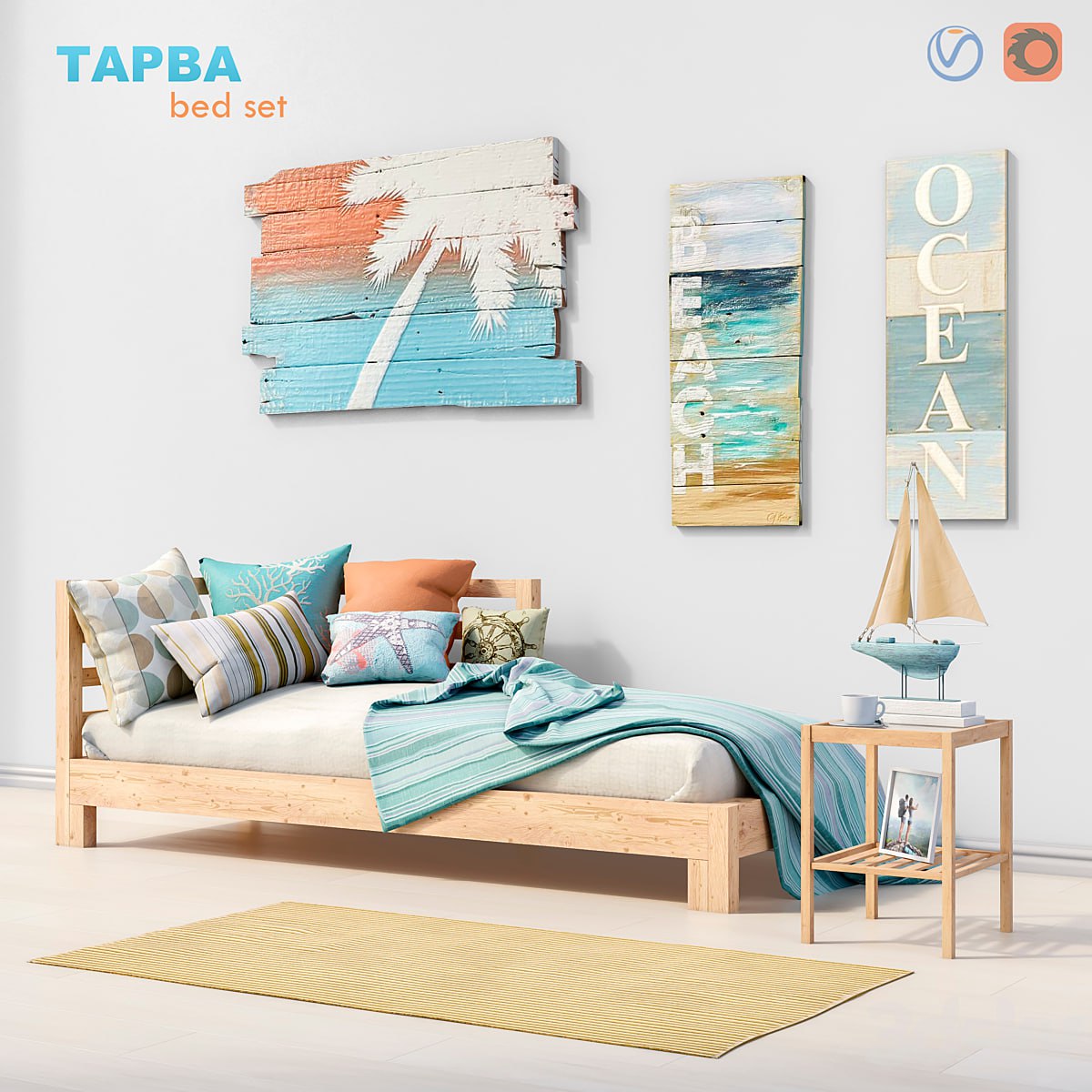 Bed daybed IKEA TARVA set 1
