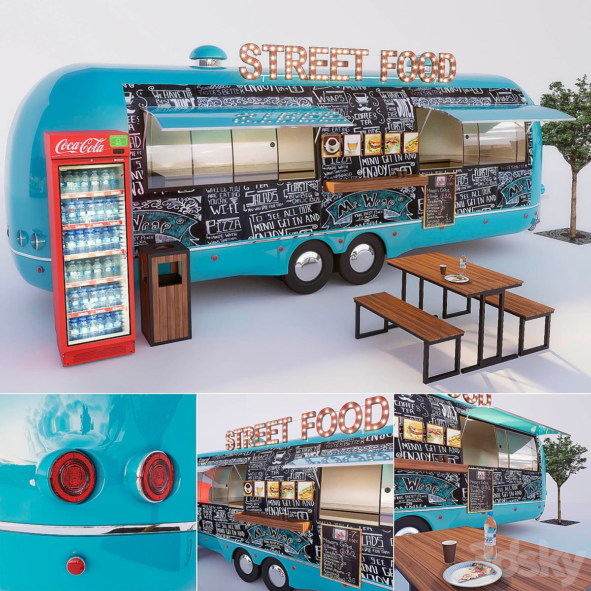 Module for outdoor cafes supplemented